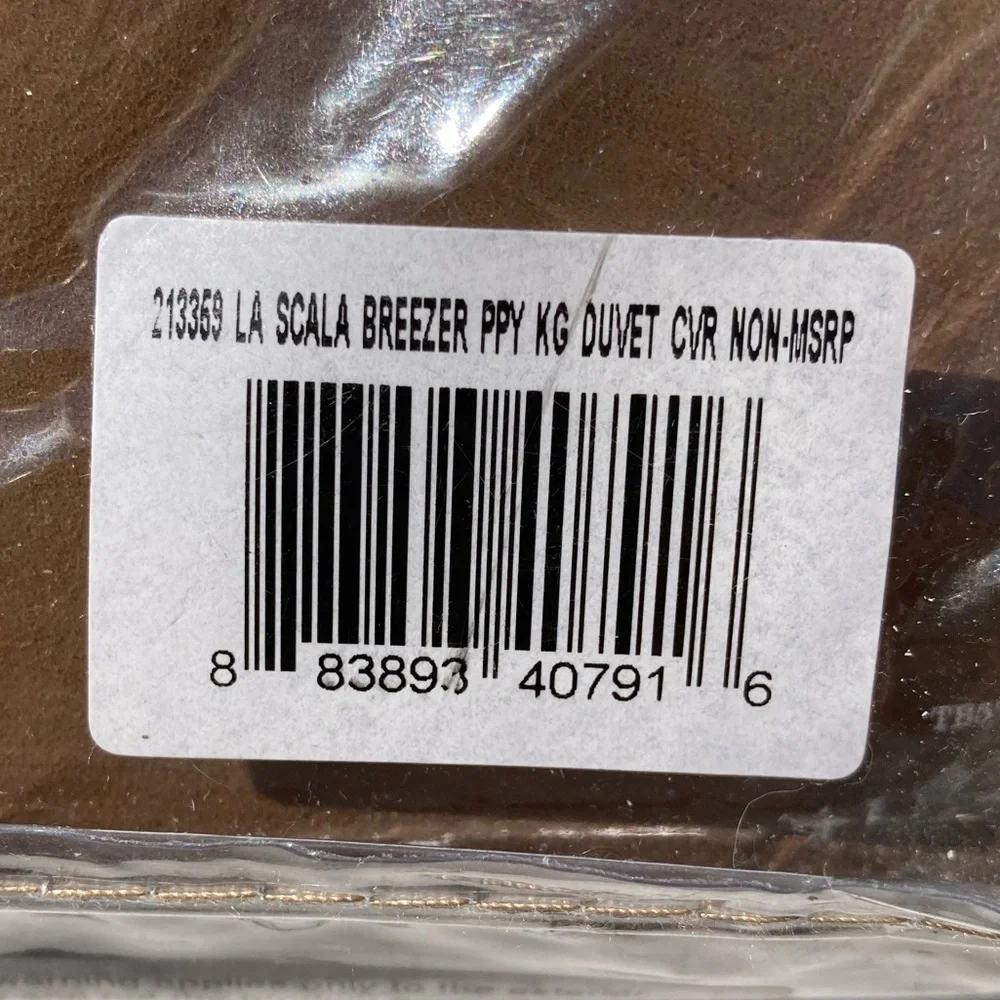 Tommy Bahama Home Duvet Cover La Scala Breezer Papaya 92” L x 107” W Cotton New